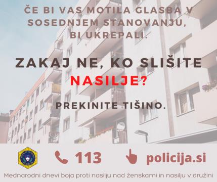 če bi vas motila glasba v sosednjem stanovanju, bi ukrepali. (2)